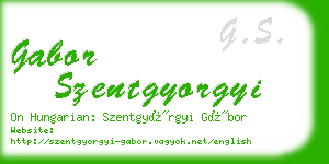 gabor szentgyorgyi business card